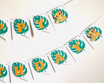 Lion King Birthday Banner: Simba Party Decor