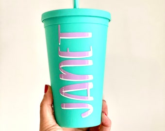 Matte Finish Customized Tumbler, Personalized Matte Tumbler, Gift for her, Custom Name Cup, Personalized Cold Cup