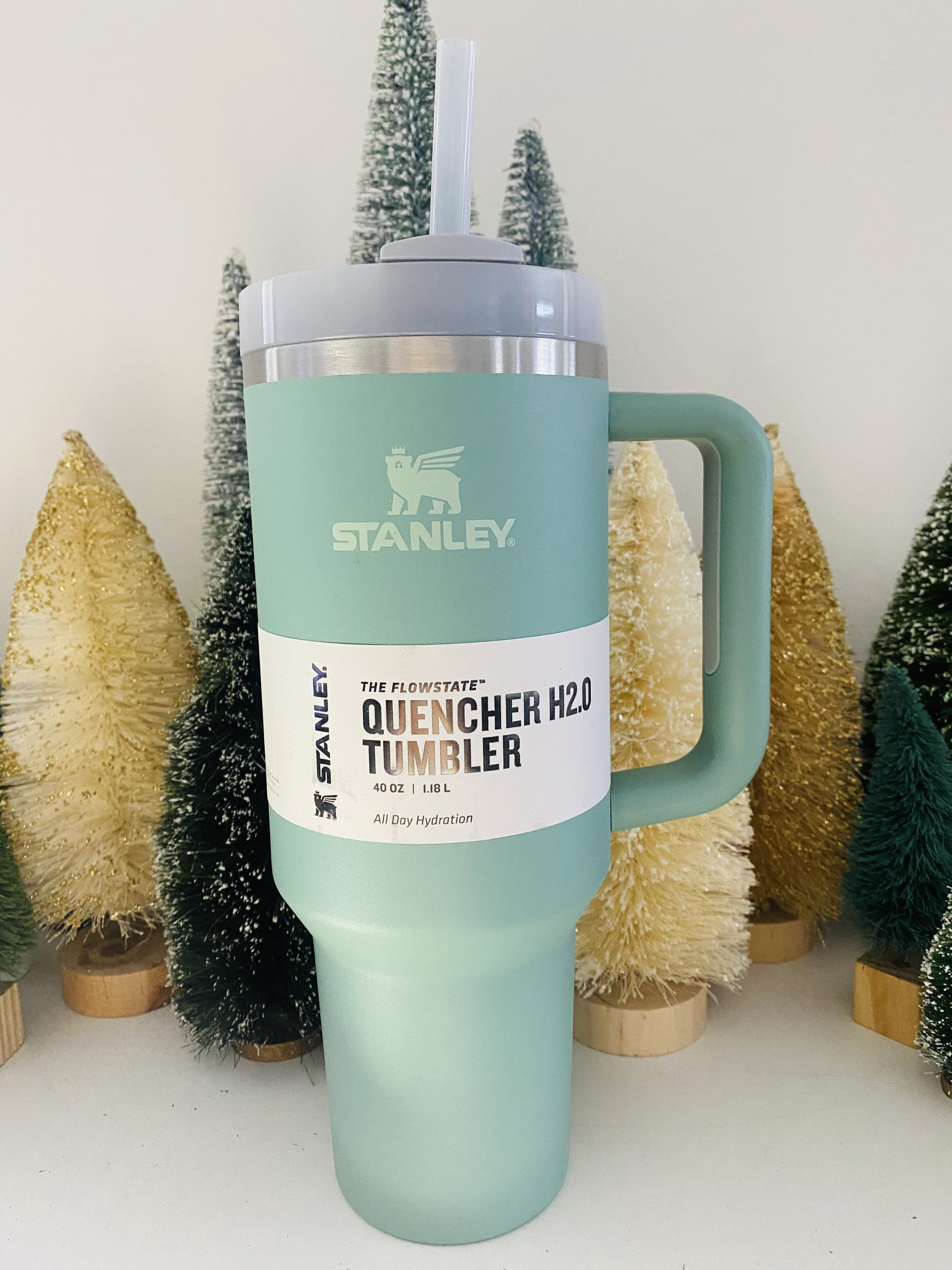 Stanley 40oz Tumbler, Eucalyptus stanley cup, Holiday Gifts for her,  Stanley Tumbler, Stanley Eucalyptus Tumbler