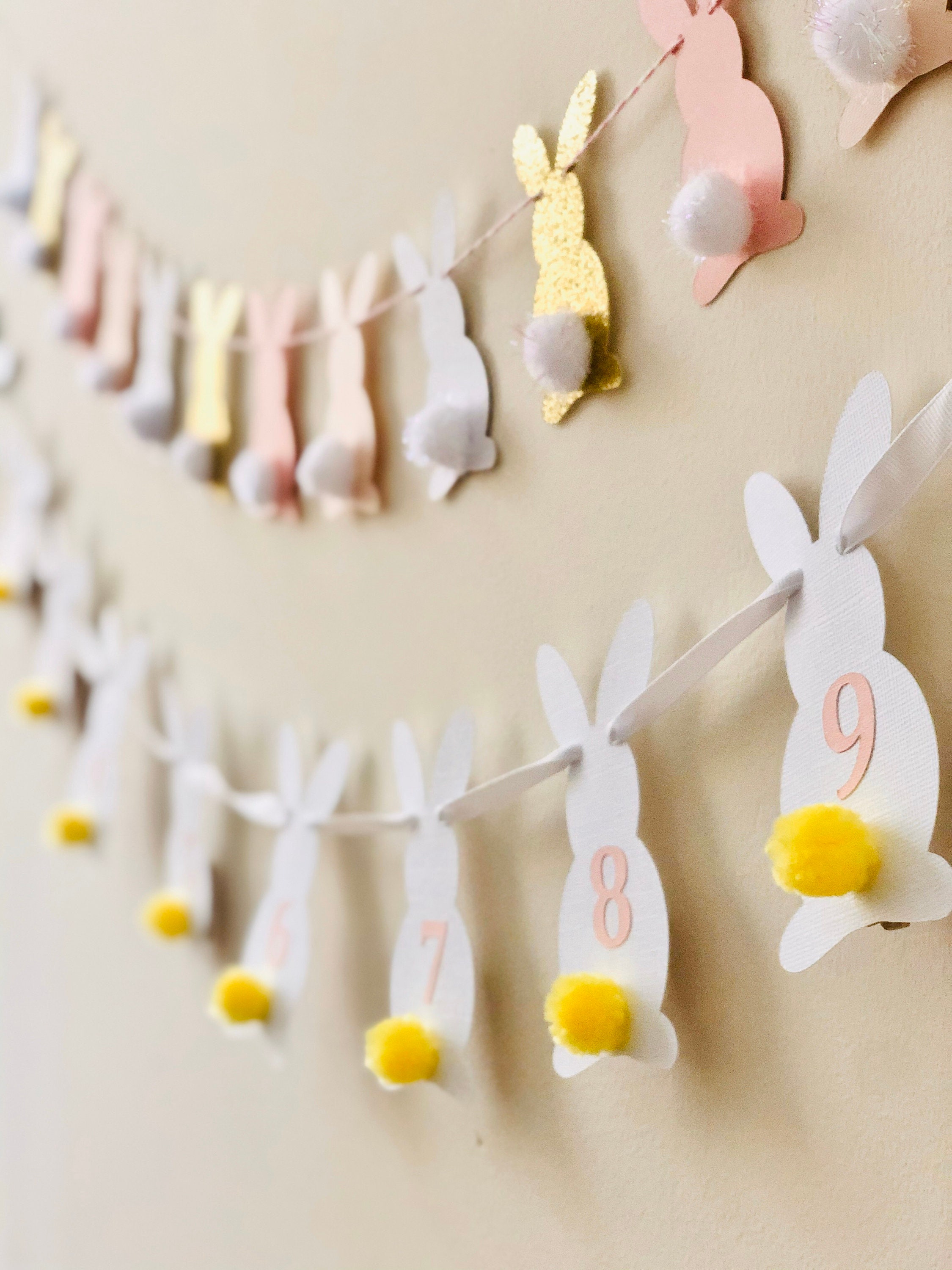 Bunny Garland Bunny Banner Baby Shower Garland Easter Etsy