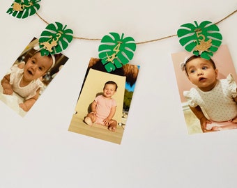 Lion King First Birthday Photo Banner: Jungle Theme Party Decor