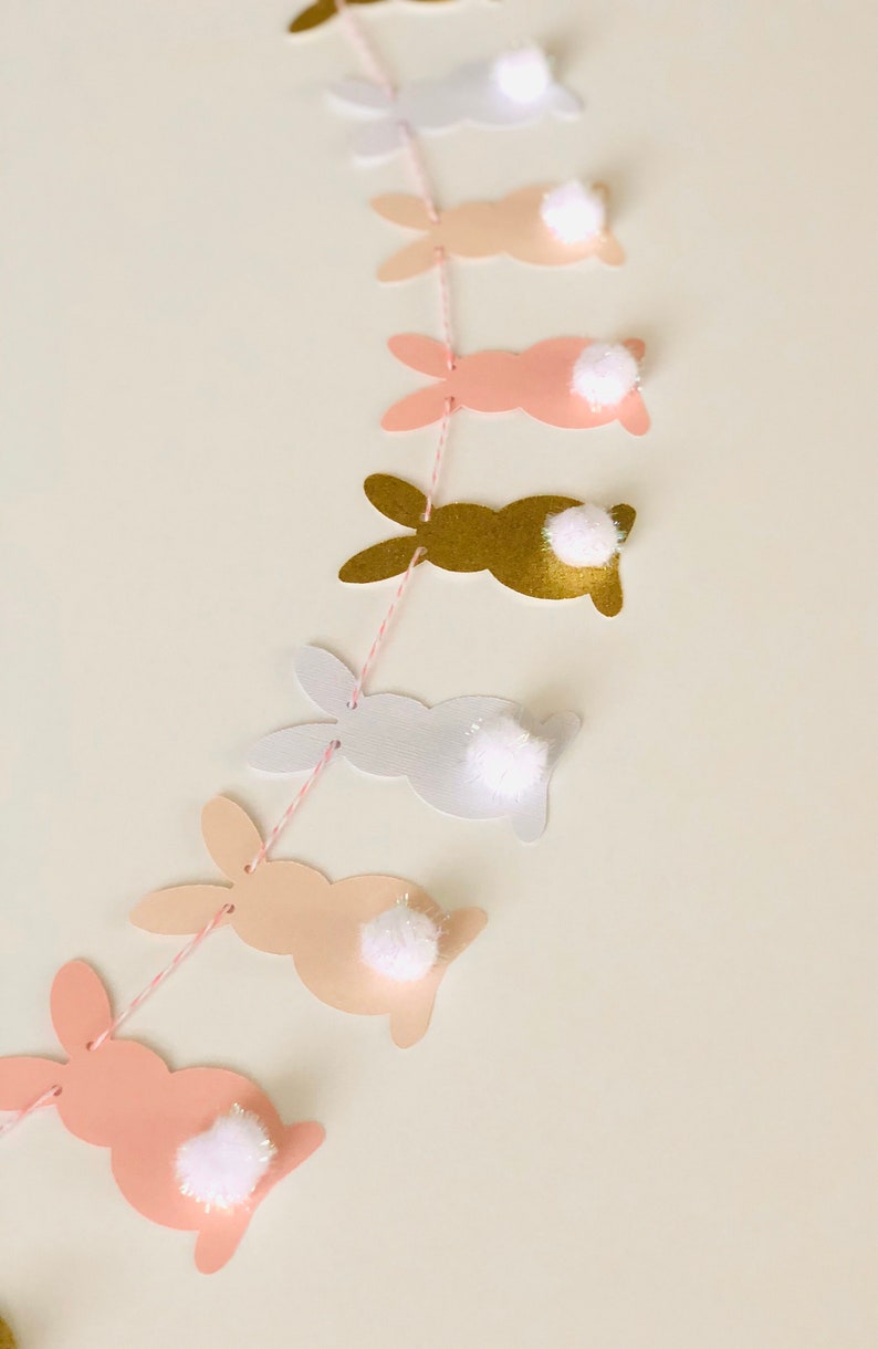 Bunny Garland, Bunny Banner, Baby shower Garland, Easter Banner, Bunny Birthday Banner, Some Bunny is One, Bunny Decor, Easter Decor image 4