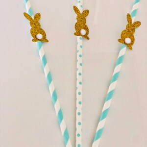 Bunny Straws, Bunny Paper Straws, Some Bunny is One, Bunny Birthday ...