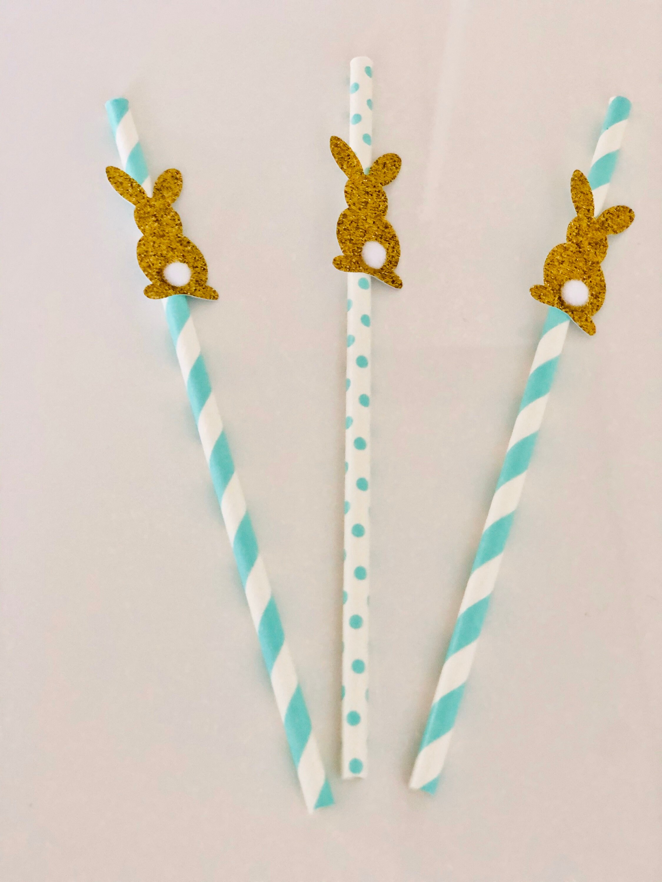 Bunny Straws Bunny Paper Straws Some Bunny is One Bunny Etsy