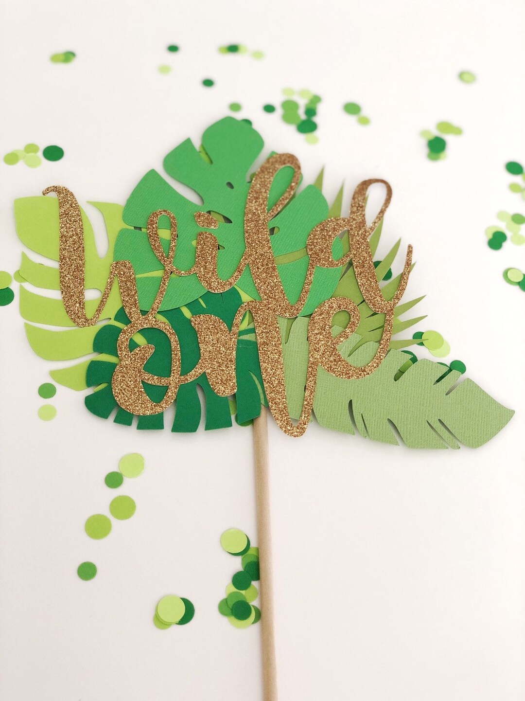 Wild One Cake Topper: Gold Glitter First Birthday Decoration - Etsy