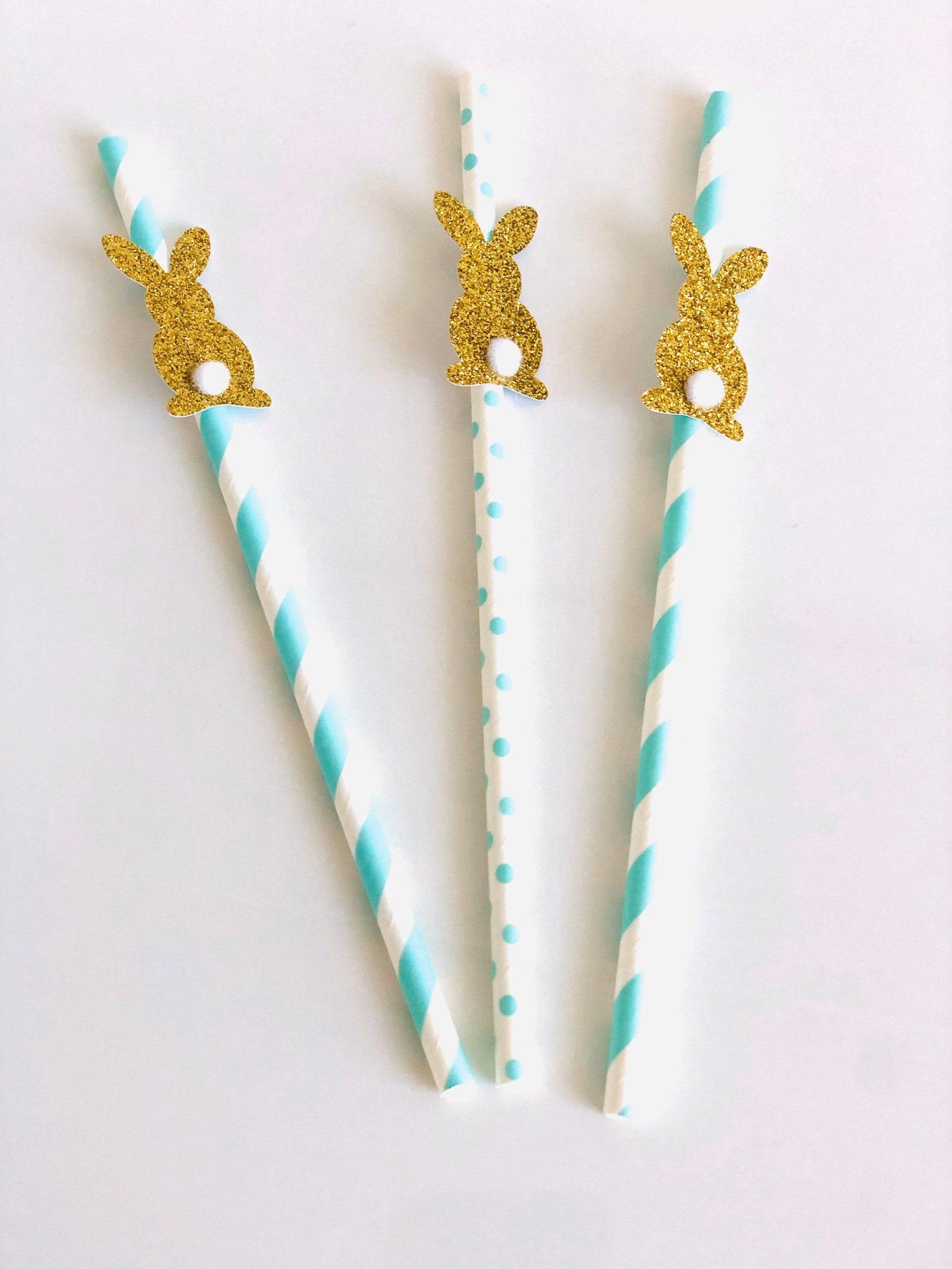 Bunny Straws Bunny Paper Straws Some Bunny is One Bunny | Etsy