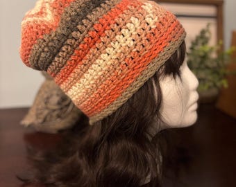 Slouch Hat Unisex, Wool Blend Slouch Beanie, Handmade, Slouchie Beanie