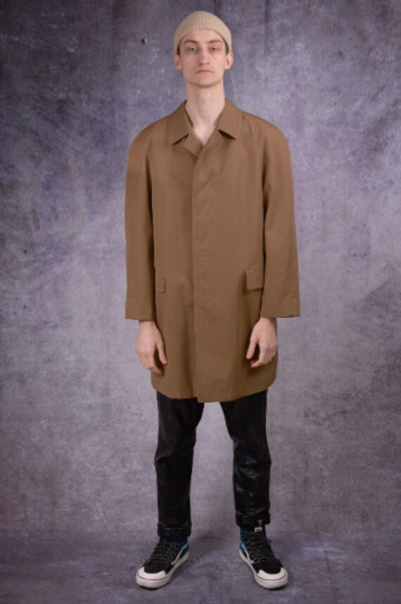 90s trench coat in brown color / menswear vintage… - image 7