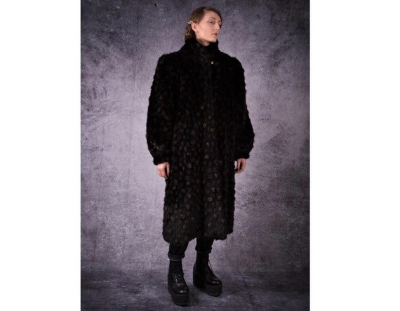 Fantastic 90s vintage brown long animal pattern Fa