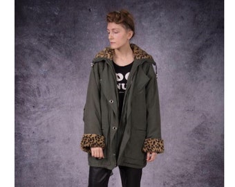 old khaki parka jackets