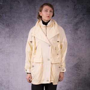 90s beautiful buttermilk yellow parka jacket for vintage clothing connoisseur image 7
