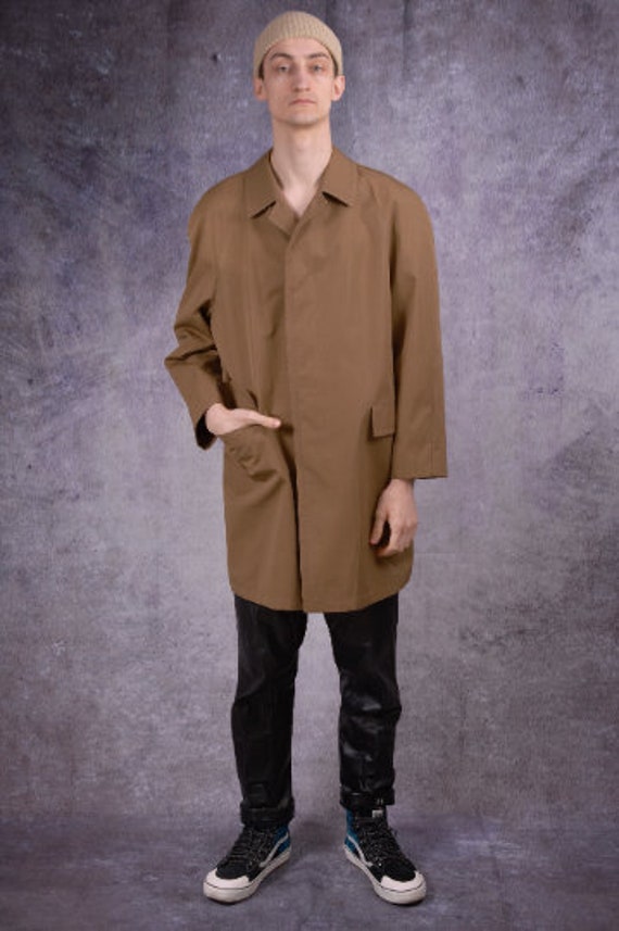 90s trench coat in brown color / menswear vintage… - image 6