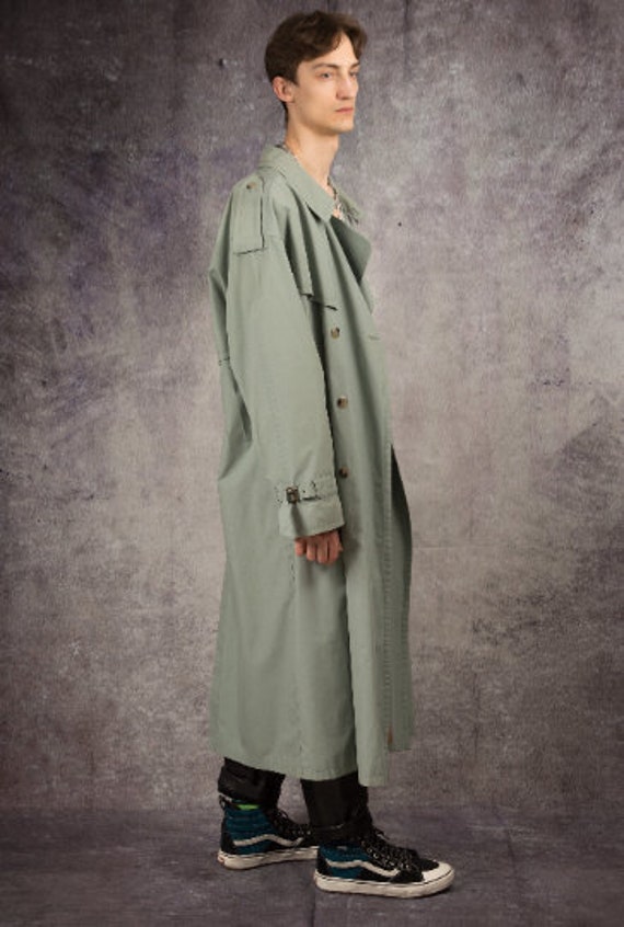 90s trench coat in gray color by Bugatti / menswe… - image 5