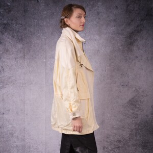 90s beautiful buttermilk yellow parka jacket for vintage clothing connoisseur image 3