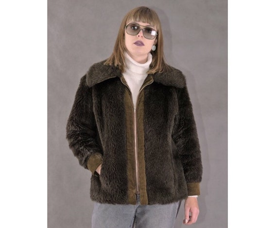 short brown fur jacket