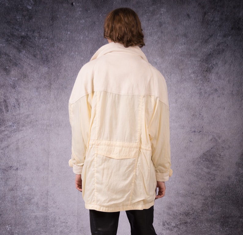 90s beautiful buttermilk yellow parka jacket for vintage clothing connoisseur image 4