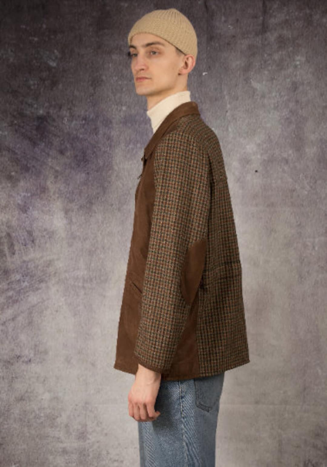 Vintage 70'S UNKNOWN Check Pattern Wool Jacket, Men's Size L / eaa492877