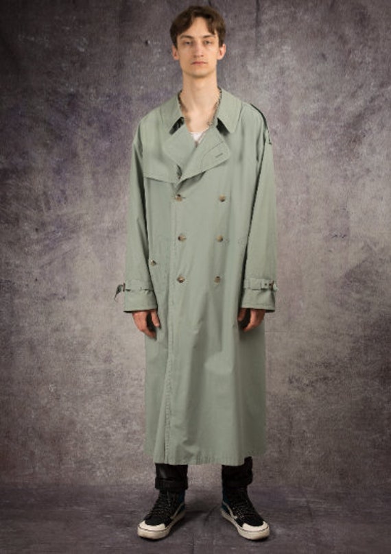 90s trench coat in gray color by Bugatti / menswe… - image 3