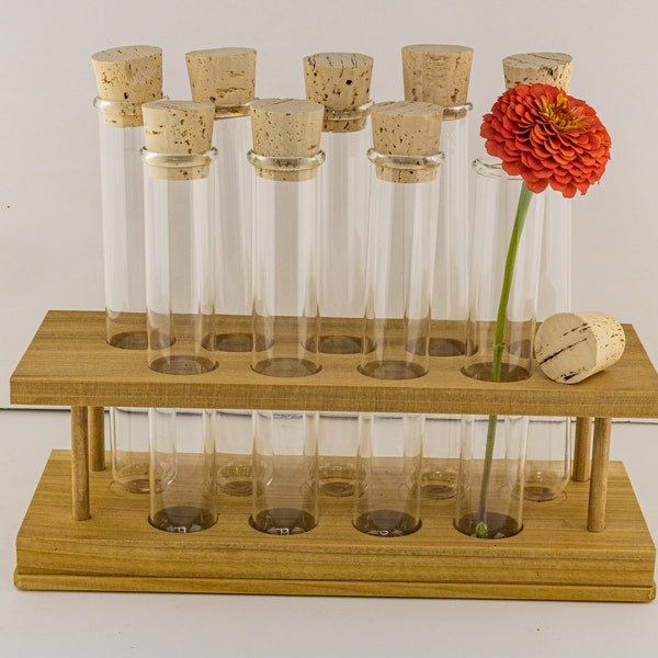 Countertop Spice Rack - custom made from 5 to 21 test tubes