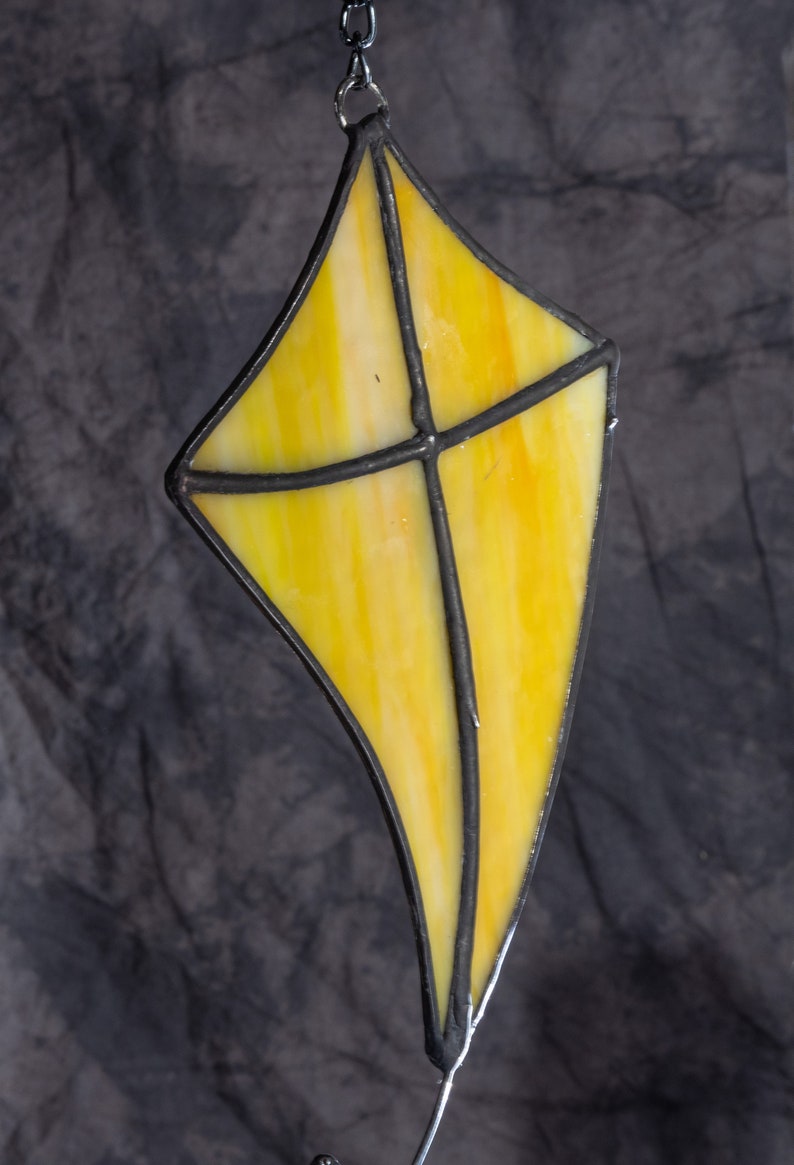 Stained Glass Kite With Glass Tail Etsy