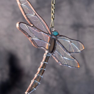 Stained Glass Dragonfly suncatcher