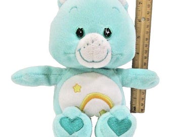 Peluche vintage de 2002 de Care Bear Wish Bear Shooting Star Rainbow de 20 cm (8 pulgadas)