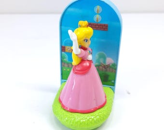 Juguete de Super Mario de la Cajita Feliz de McDonald's 2017 #7 Princesa Peach Nintendo para pastel