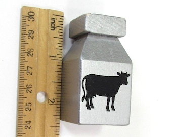 Melissa & Doug Drewniany pociąg rolniczy Wymiana kartonu na mleko