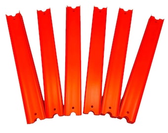 Piezas de pista recta naranjas Hot Wheels (6 piezas, 30 cm cada una)