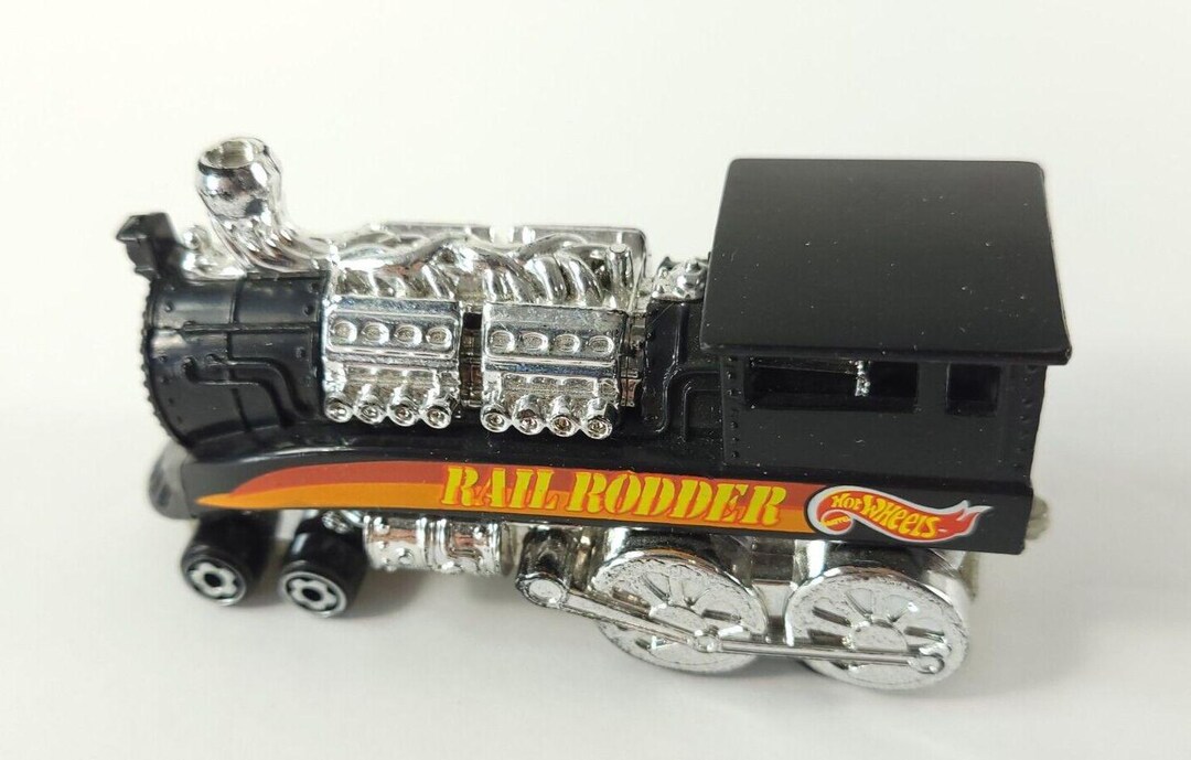 1995 Mattel Hot Wheels Black Rail Rodder Train Engine / Malaysia - Etsy