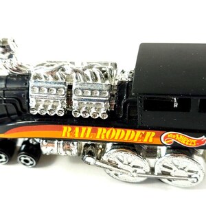 1995 Mattel Hot Wheels Black Rail Rodder Train Engine / Malaysia