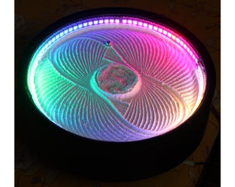 Bol de arte con arena cinética, jardín zen, iluminación LED