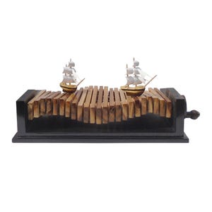 Ship Automaton, wave automaton, Automaton, Kinetic art, Automata, automaton wood