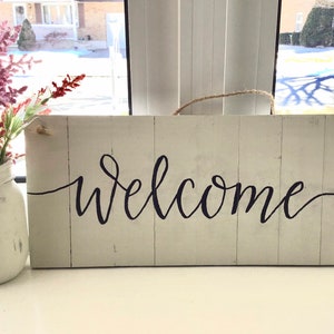 Welome Wooden Sign