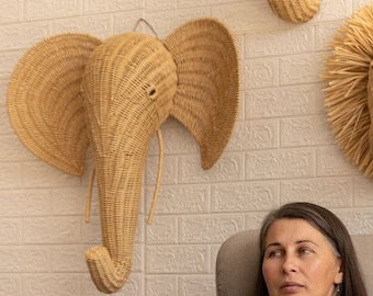 Trophée éléphant bois - France