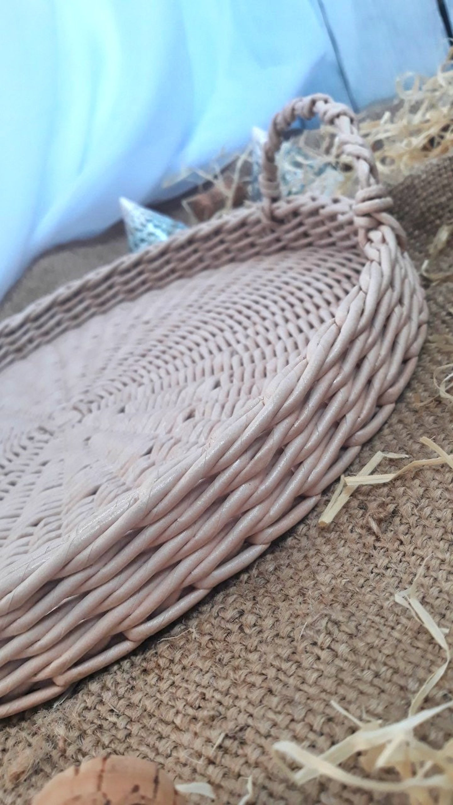 Large Wicker Round Tray Wicker Trays Wicker Round Tray With Etsy