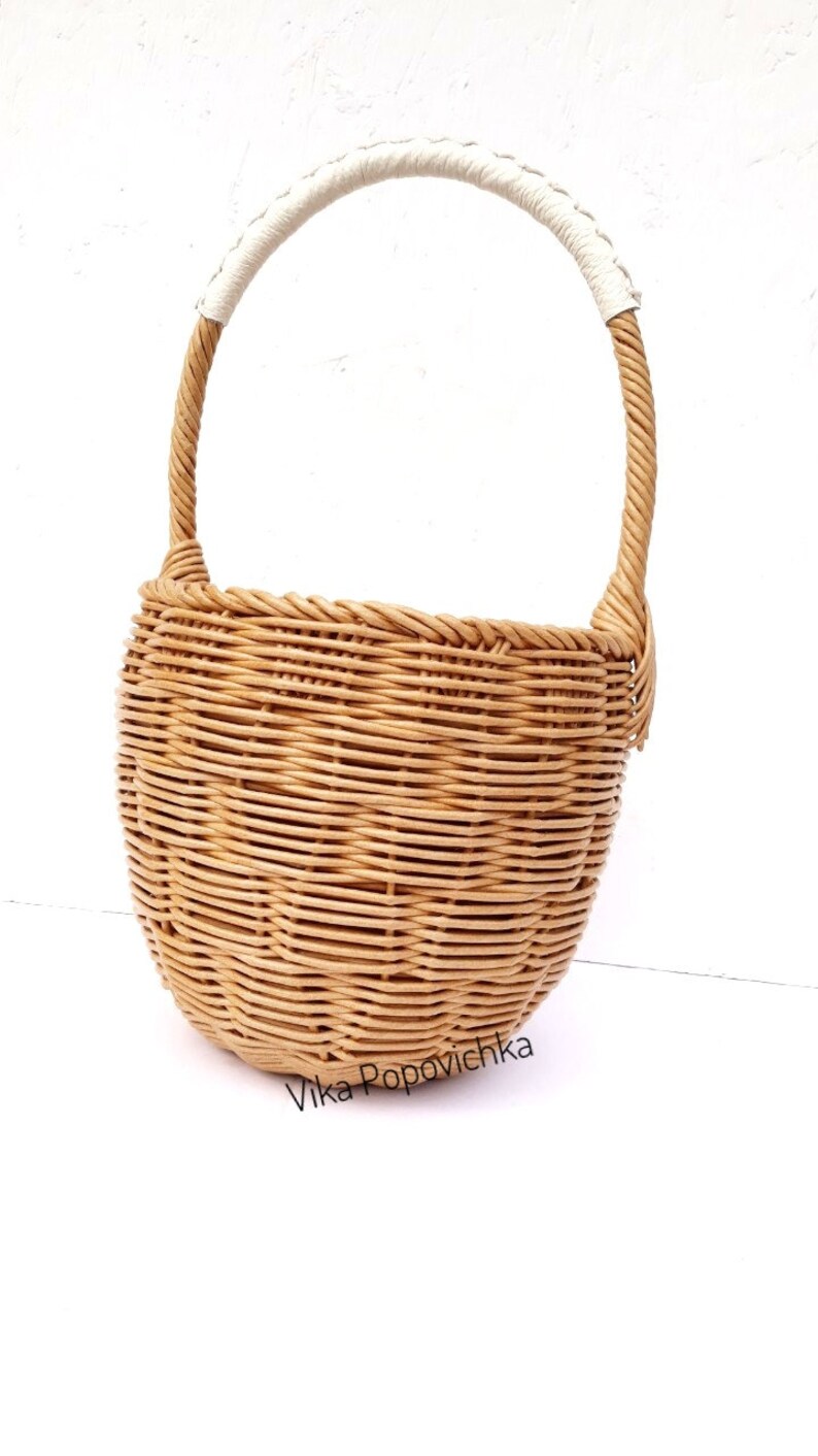 Jane Birkin Basket Handwoven Birkin Basket Round Basket Round Etsy