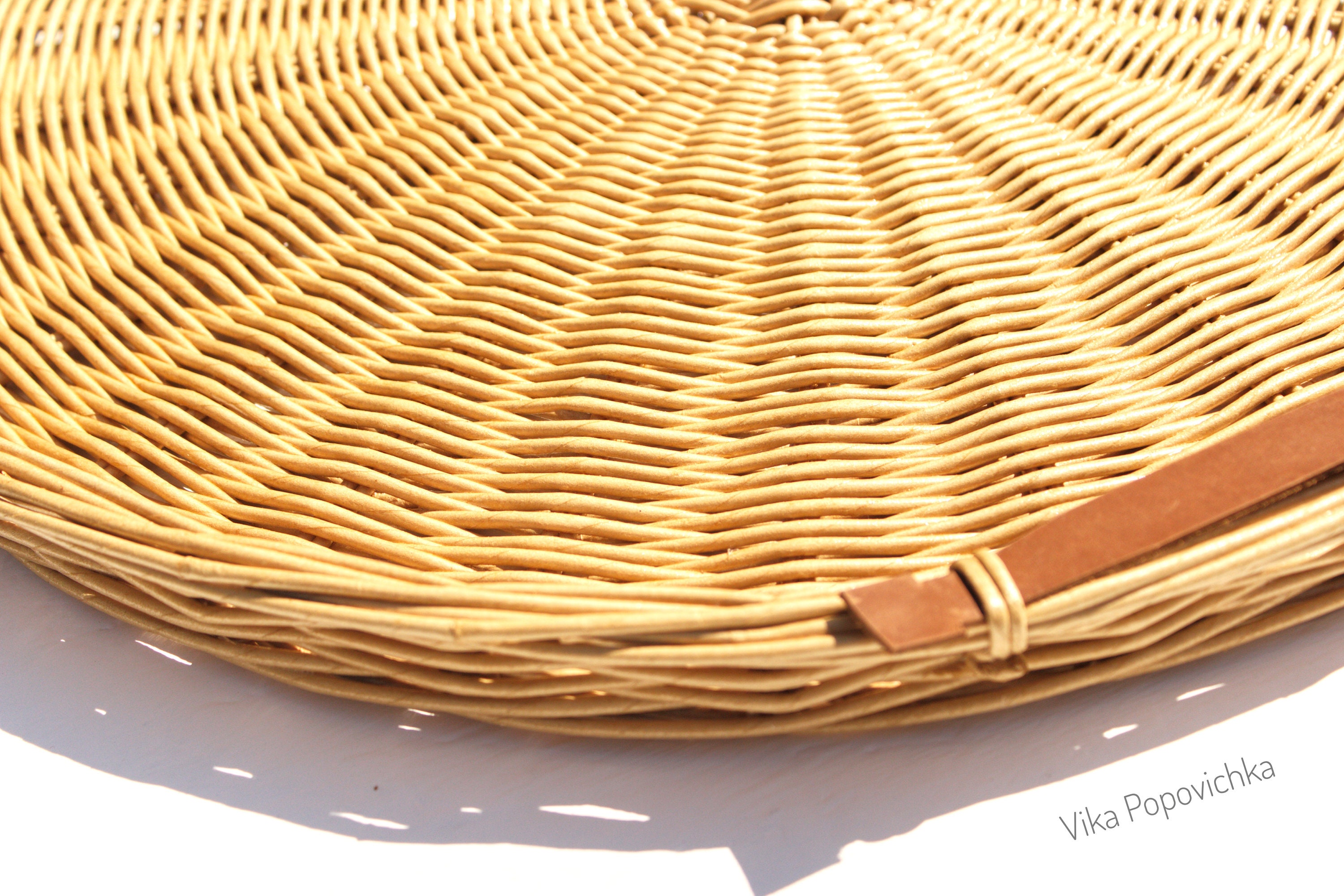 Large tray 20.47 inches Wicker trays Wicker round tray with Etsy