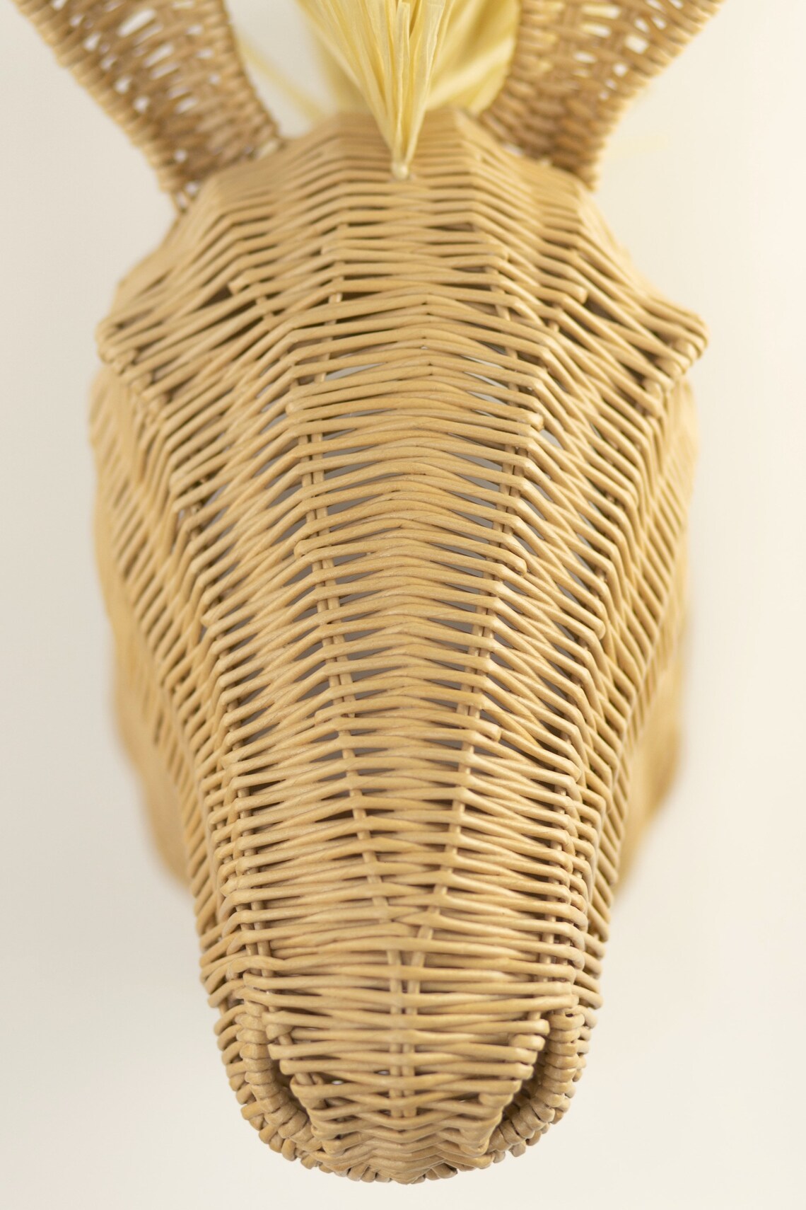 Zebra Wicker Head Wicker Wall Decor Home Trophy Animal Etsy