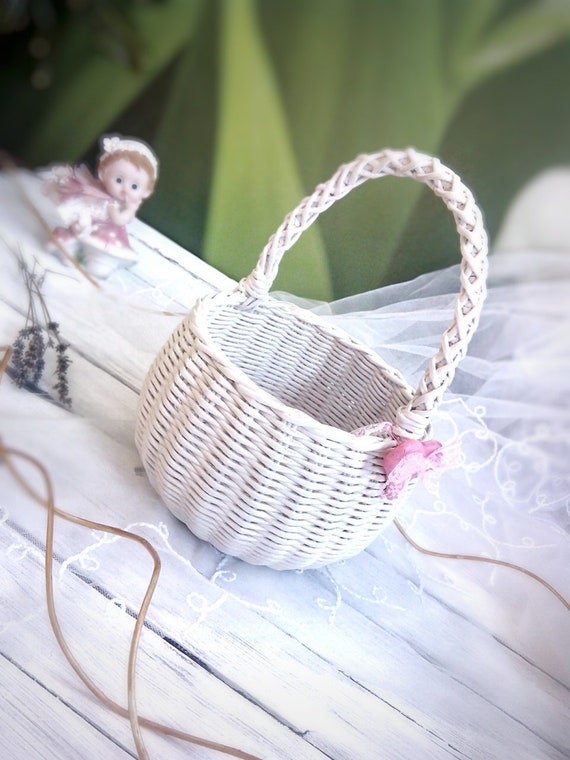 wicker flower girl basket