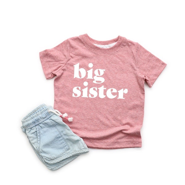 Big Sister Mauve Kids Shirt | Pink Big Sister T-Shirt for Toddler | Big Sister Outfit | Big Sister Announcement Shirt