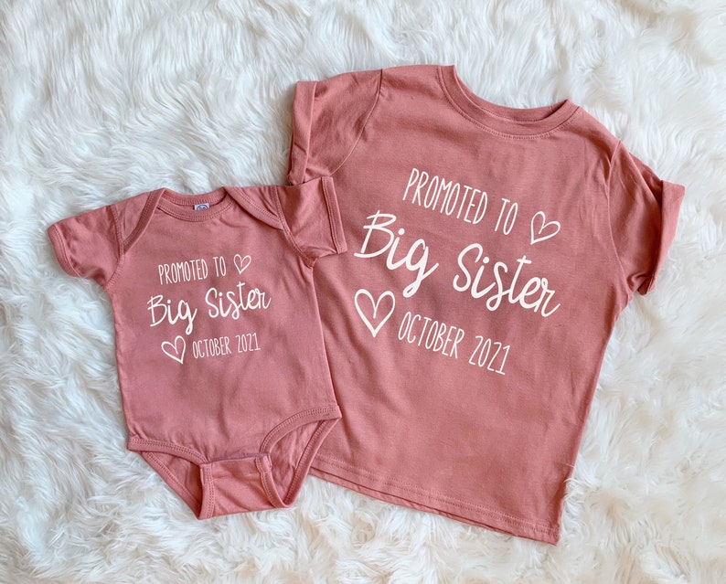 Promoted to Big Sister Shirt | Promoted to Big Sister Bodysuit | Big Sister Outfit | Sister Announcement 