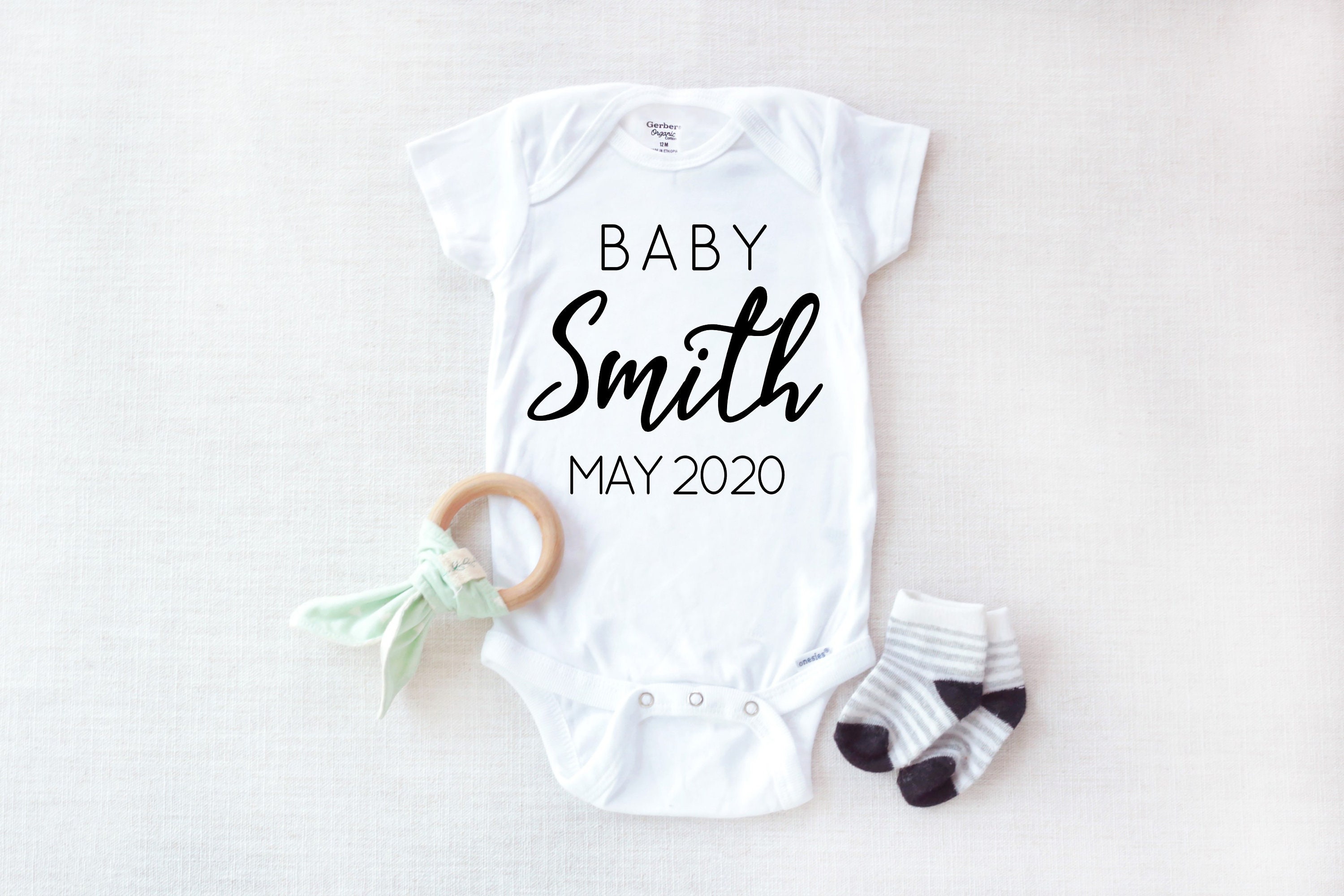 Baby Onesie Announcement Baby Announcement Onesie Etsy