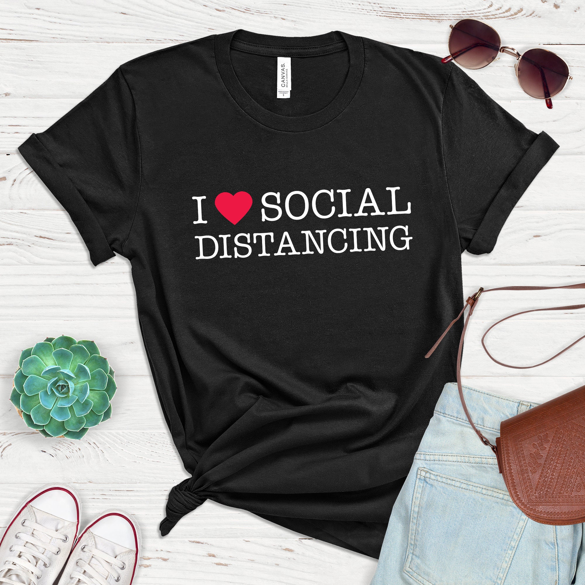 I Love Social Distancing Shirt I Love 