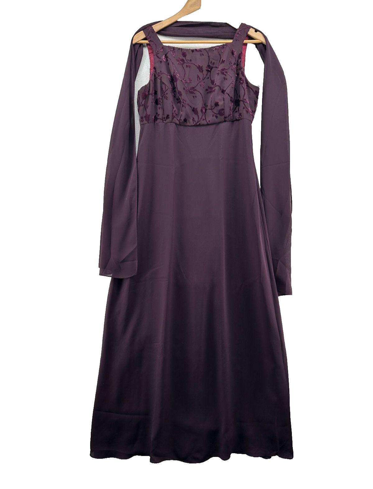 chinese dress ladies Alex Evenings Petite Scoop Neck Short-Sleeve Dress - Plum main image 1
