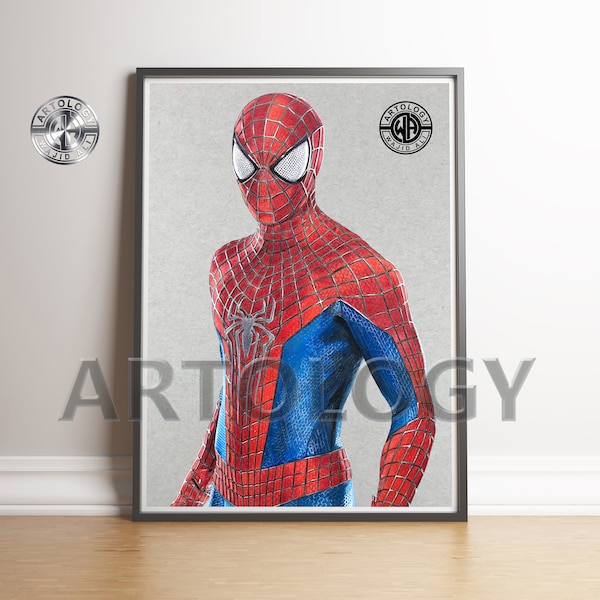 Increíble dibujo de Spider-Man Impresión A4/A3 - Artología