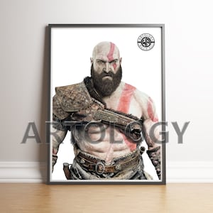 Kratos Drawing – A4/A3 Giclée Art Print | God of War Fan Art by Artology