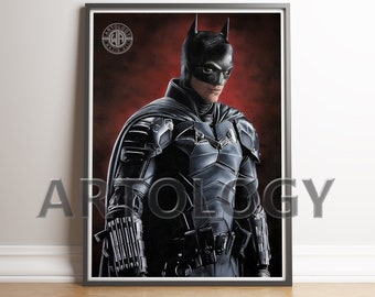 The Batman (Robert Pattinson) Artwork A4/A3 Giclee Print - Artology