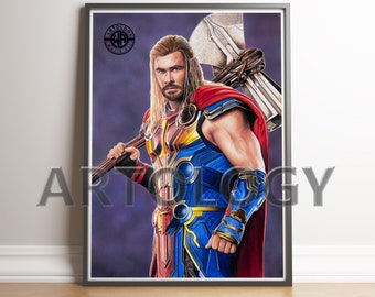 Thor: Love and Thunder Artwork A4/A3 Giclee Print - Artology