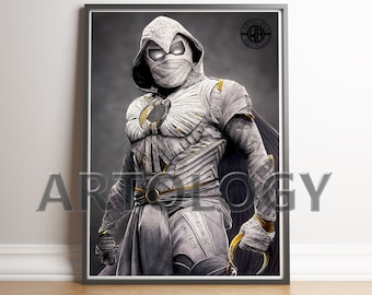 Moon Knight (Oscar Isaac) Artwork A4/A3 Giclee Print - Artology